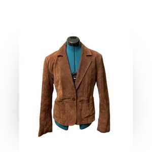 Suede blazer jacket